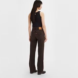 BAGGY BOOTCUT WOMEN'S JEANS- brown